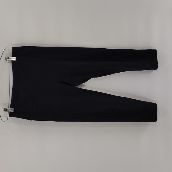 Zella black crop leggings size medium stretch athletic - Picture 1 of 6